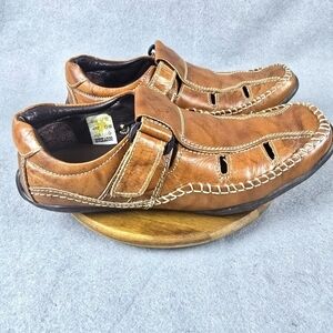 Buckaroo men's cameron tan leather sandals size 42 ,shoes**SALE**